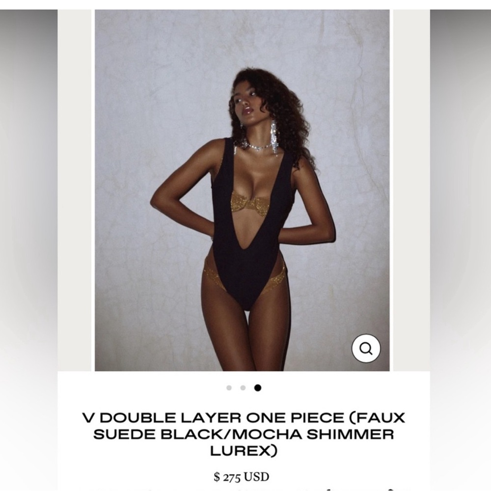 SAME swim V Double layer one piece size Small swimsuit NWT
